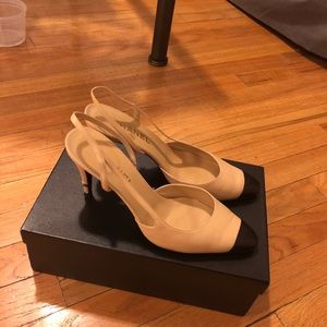 Chanel two tone slingback Heels